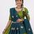 green rayon embroidered lehenga choli