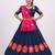 dark blue rayon embroidered lehenga choli