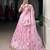 baby pink art silk printed lehenga choli