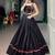 black cotton embroidered lehenga choli