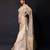 Champagne gold embroidered tissue drape saree set