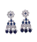 graceful round and leaf shape silver plated dangle earring for women and girls
