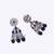 graceful round and leaf shape silver plated dangle earring for women and girls