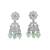 lovely round and leaf shape silver plated dangle earring for women and girls