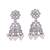 pretty round and leaf shape silver plated dangle earring for women and girls