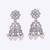 pretty round and leaf shape silver plated dangle earring for women and girls