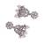pretty round and leaf shape silver plated dangle earring for women and girls
