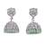 attractive round shape silver plated jhumki earring for women and girls