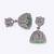 attractive round shape silver plated jhumki earring for women and girls