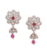 classy flower design gold plated dangle earring for women and girls