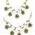 latkan jhumki 3 string chain green pearl gold plated thread earring brass kaan chain for women