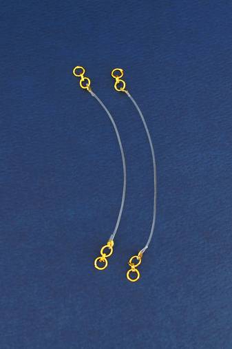 invisible ear lobe support with ear chain (1 pair ear chains )