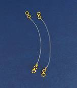 invisible ear lobe support with ear chain (1 pair ear chains )