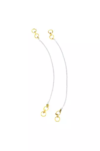 invisible ear lobe support with ear chain (1 pair ear chains )