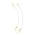 invisible ear lobe support with ear chain (1 pair ear chains )