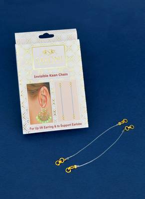 invisible ear lobe support with ear chain (1 pair ear chains ) 3