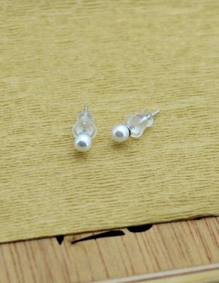 lovely heart and flower design combo of 3 silver plated stud earring for women and girls 4