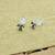 lovely heart and flower design combo of 3 silver plated stud earring for women and girls