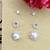 pretty round shape mother of pearl combo of 3 silver plated stud earring for women and girls