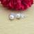 pretty round shape mother of pearl combo of 3 silver plated stud earring for women and girls