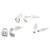 fancy cuff shape cz studded combo of 3 silver plated stud earring for women and girls