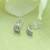 fancy cuff shape cz studded combo of 3 silver plated stud earring for women and girls