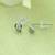 fancy cuff shape cz studded combo of 3 silver plated stud earring for women and girls