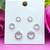smooth round shape combo of 3 silver plated stud earring for women and girls