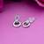 smooth round shape combo of 3 silver plated stud earring for women and girls