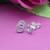 smooth round shape combo of 3 silver plated stud earring for women and girls