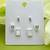 superb square shape combo of 3 silver plated stud earring for women and girls