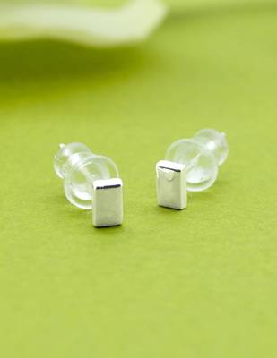 superb square shape combo of 3 silver plated stud earring for women and girls 4