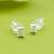 superb square shape combo of 3 silver plated stud earring for women and girls