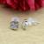 trendy flower desing combo of 3 silver plated stud earring for women and girls