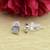 trendy flower desing combo of 3 silver plated stud earring for women and girls