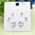 attractive round and fish design combo of 3 silver plated stud earring for women and girls