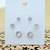 classy round shape cz studded combo of 3 silver plated stud earring for women and girls