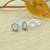 classy round shape cz studded combo of 3 silver plated stud earring for women and girls