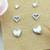 eye-catchy heart shape combo of 3 silver plated stud earring for women and girls