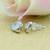 eye-catchy heart shape combo of 3 silver plated stud earring for women and girls