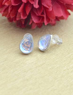 graceful oval shape combo of 3 silver plated stud earring for women and girls 4