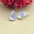 graceful oval shape combo of 3 silver plated stud earring for women and girls