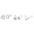 lovely heart shape combo of 3 silver plated stud earring for women and girls