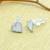 lovely heart shape combo of 3 silver plated stud earring for women and girls