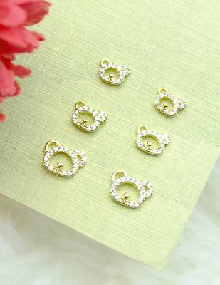 trendy caty mau shape combo of 3 gold plated stud earring for women and girls 1