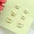 trendy caty mau shape combo of 3 gold plated stud earring for women and girls