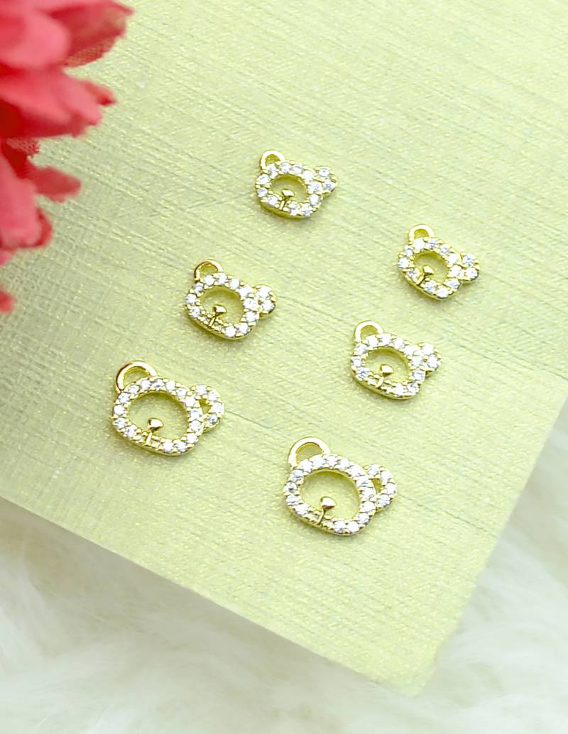 trendy caty mau shape combo of 3 gold plated stud earring for women and girls