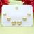 trendy caty mau shape combo of 3 gold plated stud earring for women and girls