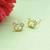 trendy caty mau shape combo of 3 gold plated stud earring for women and girls