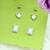 modern square and heart shape combo of 3 silver plated stud earring for women and girls